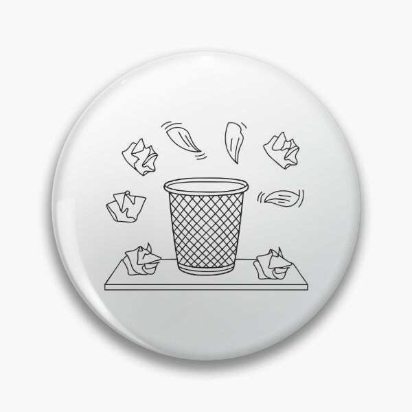 Item preview, A wastebasket under a table with crumpled notes designed and sold by rasagamastore.