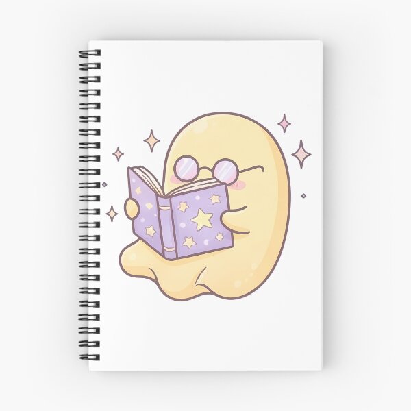 Item preview, Cute Bookworm Ghost Reading Book Kawaii Graphic designed and sold by ArtLabCreations.