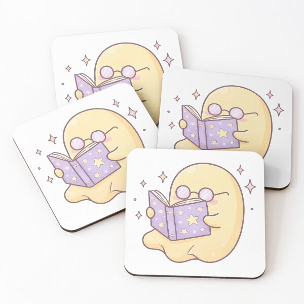 Item preview, Cute Bookworm Ghost Reading Book Kawaii Graphic designed and sold by ArtLabCreations.