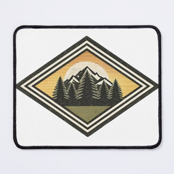 Item preview, Retro mountain with trees  vintage mountain rhombus logo designed and sold by Expressions-Sel.