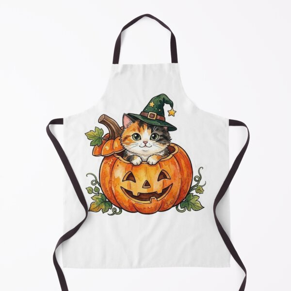 Item preview, Cute Calico Kitten Witch in Jack O’Lantern designed and sold by Jonaree Art Design.