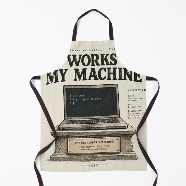 Item preview, It Works On My Machine - Software Archaeology Museum - Funny Programmer Tech Humor designed and sold by CanvasWhimsy.