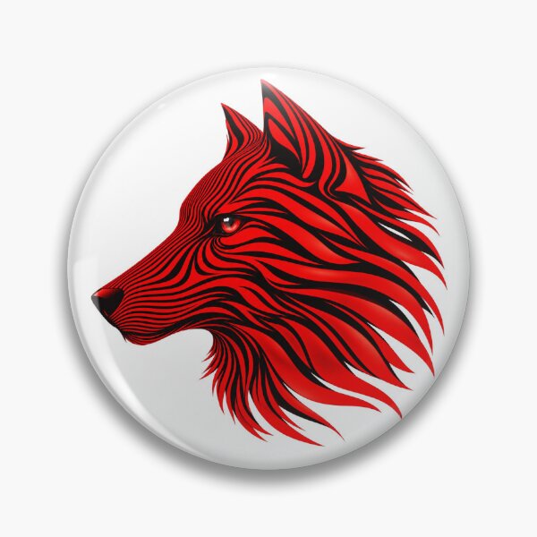 Item preview, Crimson Wolf Red and Black Wildlife Art designed and sold by sasaPRO.