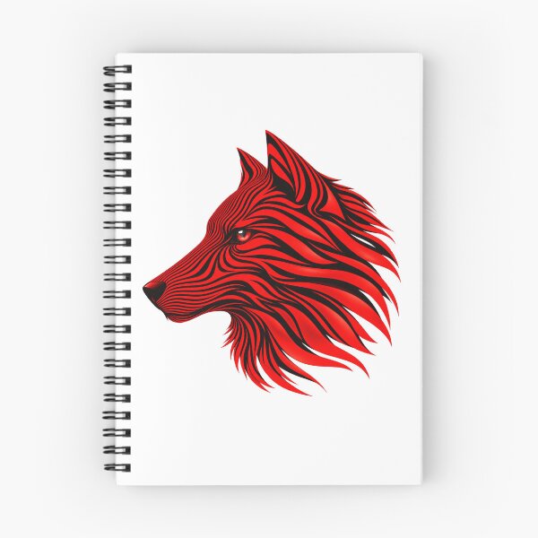 Item preview, Crimson Wolf Red and Black Wildlife Art designed and sold by sasaPRO.