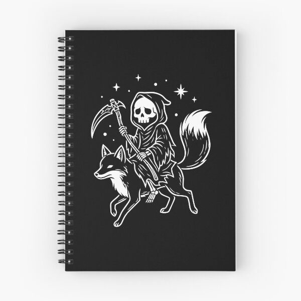 Item preview, Grim Reaper Riding Fox Cute Spooky Halloween Art designed and sold by Amir Faysal.