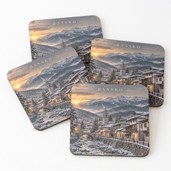 Item preview, Bansko Cinematic Monochrome Mountain Artwork designed and sold by MichaeIRellov.
