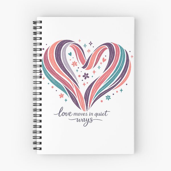 Item preview, Love Moves in Quiet Ways Abstract Heart Romantic Inspirational Quote Design designed and sold by inkoutninja.