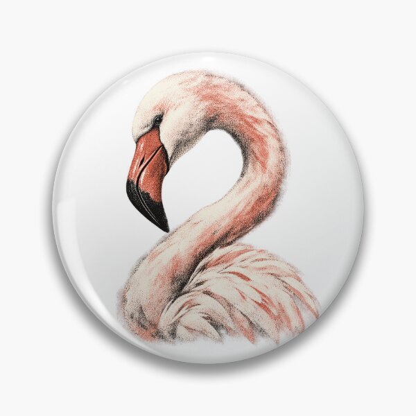 Item preview, Ivory Flamingo Delicate Pink Bird Portrait designed and sold by sasaPRO.