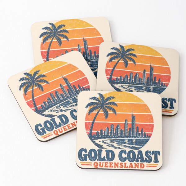 Item preview, Gold Coast Queensland Vintage Sunset Australia designed and sold by Yellowriversss.