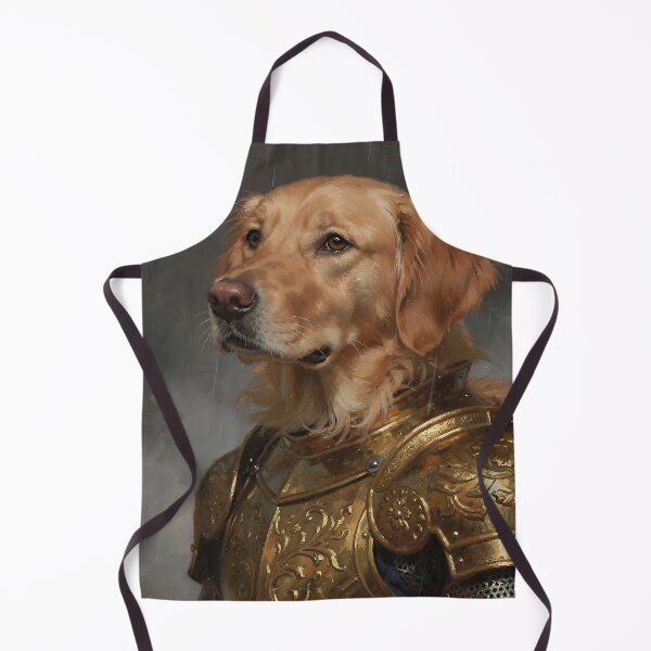 Item preview, Golden Retriever Knight – Noble Dog Warrior in Ornate Fantasy Armor designed and sold by cr6zym1nd.