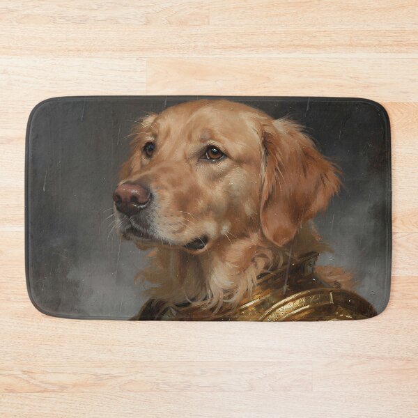 Item preview, Golden Retriever Knight – Noble Dog Warrior in Ornate Fantasy Armor designed and sold by cr6zym1nd.
