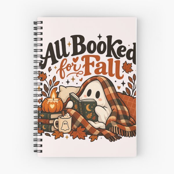 Item preview, All Booked for Fall – Cozy Ghost Reading Bookish Autumn designed and sold by Sanika arts .