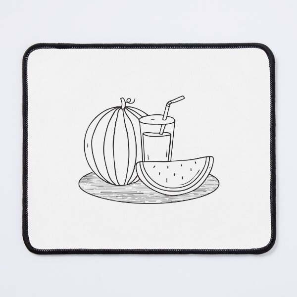 Item preview, A glass of watermelon juice beside a watermelon slice designed and sold by rasagamastore.