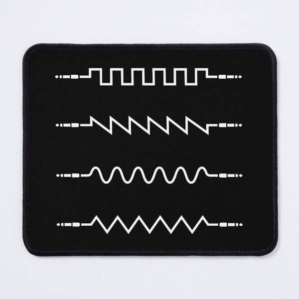 Artikelvorschau, Synthesizer-Patchkabel Wellenformen Weiß entworfen und verkauft von AtomicMalibu.