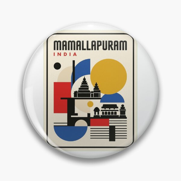 Item preview, Retro Mamallapuram Bauhaus Geometric Skyline designed and sold by k3rstman1.
