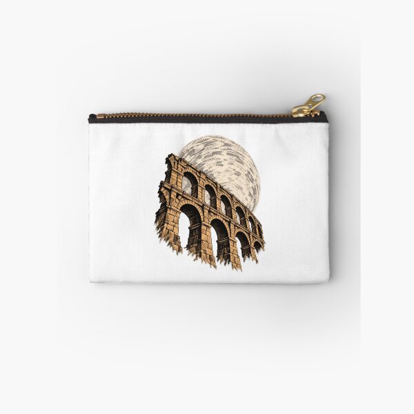 Item preview, Aqueduct Night Stone Arches Moon Illustration designed and sold by sasaPRO.