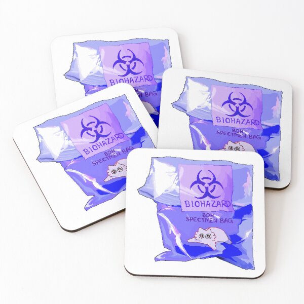 Aperçu de l'œuvre Sac de laboratoire violet à risque biologique, art mignon de chat créée et vendue par BigonionCat.