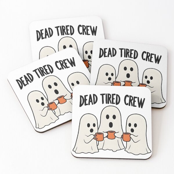 Item preview, Dead Tired Crew Funny Ghosts Coffee - Halloween Humor Gift designed and sold by LuloCreative.