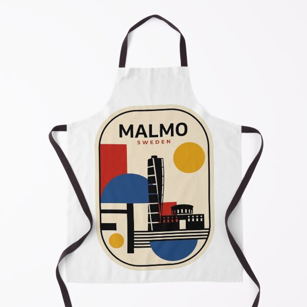 Artikelvorschau, Retro-Malmö-Bauhaus-Skyline mit geometrischer Geometrie entworfen und verkauft von k3rstman1.