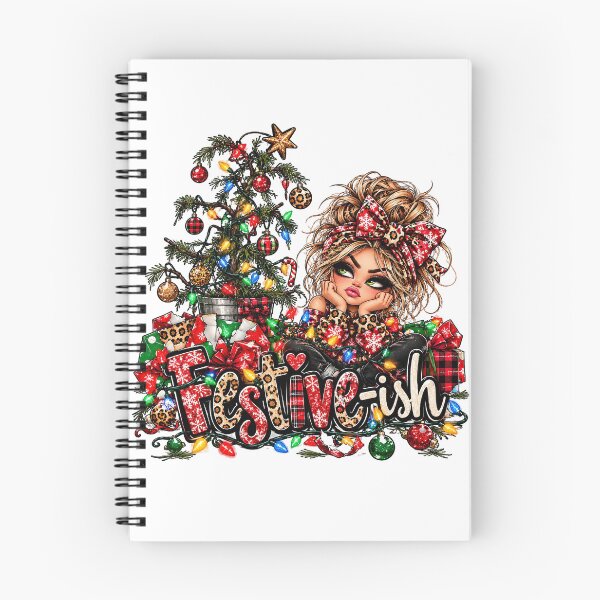 Item preview, Festive-ish Christmas Girl – Sassy Leopard Holiday Christmas Lights designed and sold by Fabricbella.