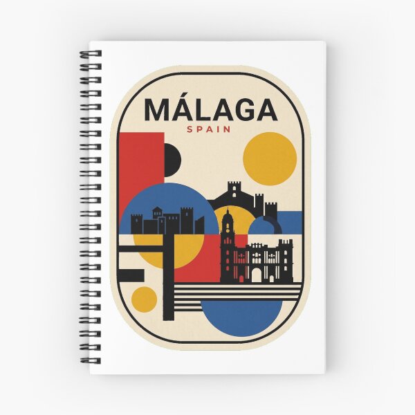 Item preview, Retro Málaga Bauhaus Geometric Skyline designed and sold by k3rstman1.