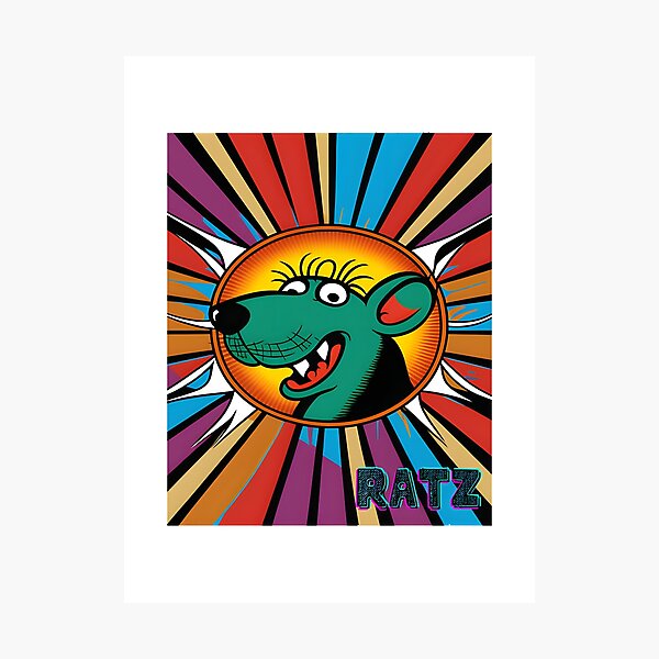 Item preview, Funny Cartoon Rat Illustration with Playful Expression designed and sold by Shaanto's Graph.