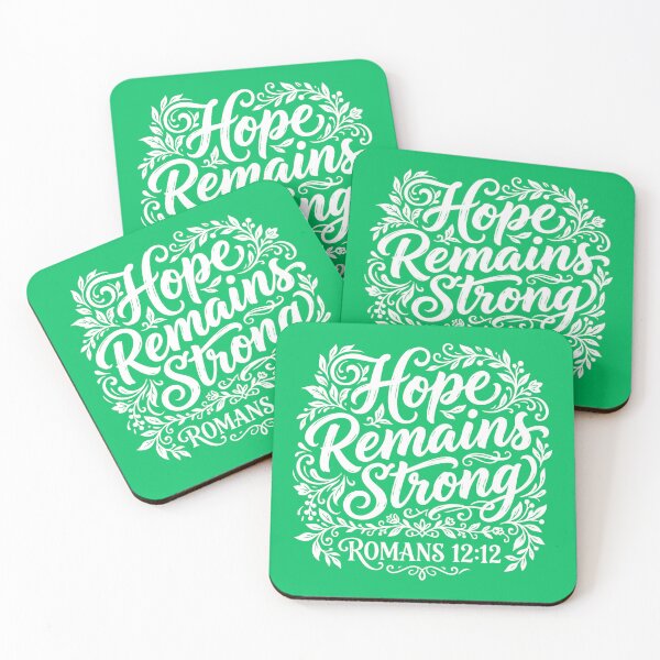 Item preview, Hope Remains Strong Romans 12:12 Bible Verse designed and sold by LilSeashell.