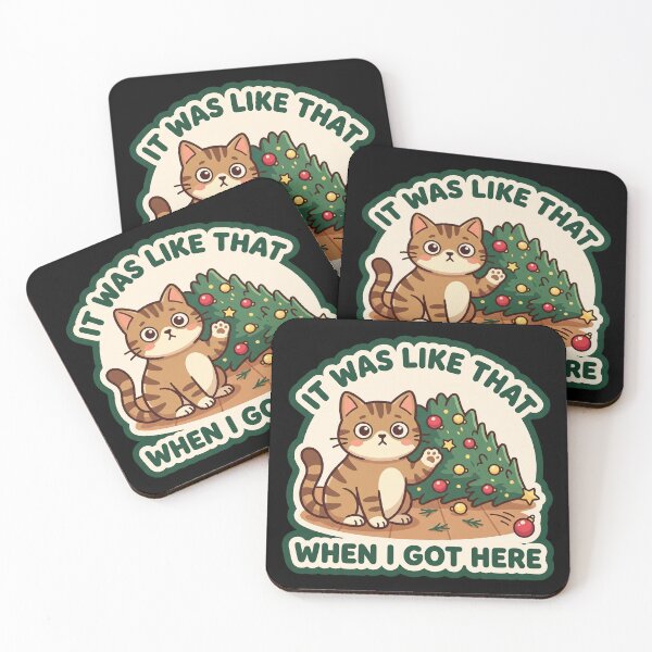 Item preview, Cat Christmas Tree Alibi — It Was Like That designed and sold by TheCalmEdit.