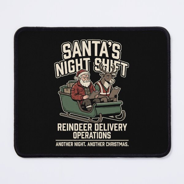 Item preview, Santa's Night Shift Reindeer Delivery Operations designed and sold by SplashTastic.
