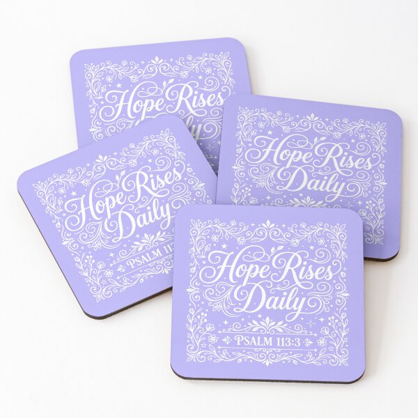 Item preview, Hope Rises Daily Psalm 113:3 Bible Verse designed and sold by LilSeashell.