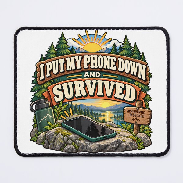 Item preview, I Put My Phone Down and Survived – Digital Detox Humor designed and sold by FindYouByZ.