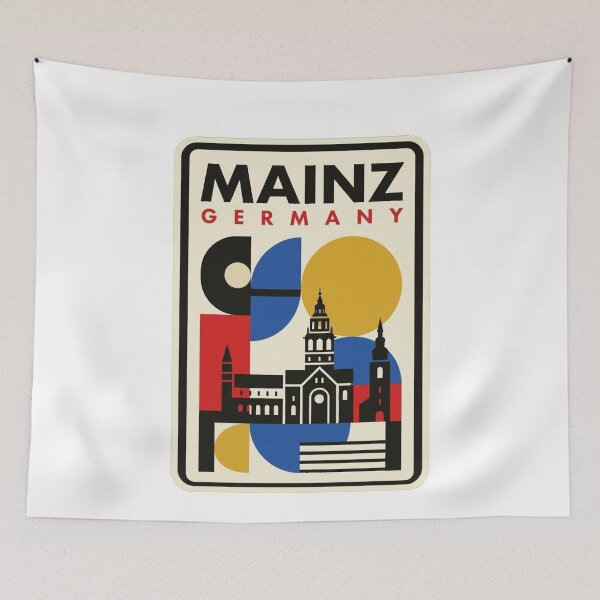 Item preview, Retro Mainz Bauhaus Geometric Skyline designed and sold by k3rstman1.