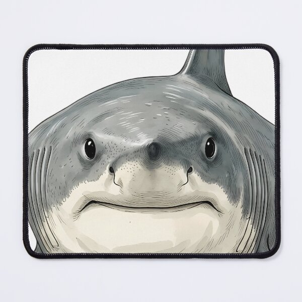 Item preview, Vintage Naturalist Great White Shark Portrait — Antique Shark Art designed and sold by Catch333.