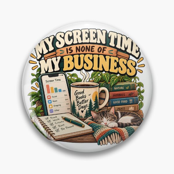 Item preview, My Screen Time Is None of My Business – Analog Life Humor designed and sold by FindYouByZ.