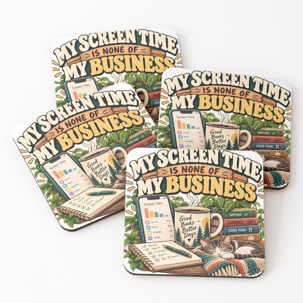 Item preview, My Screen Time Is None of My Business – Analog Life Humor designed and sold by FindYouByZ.
