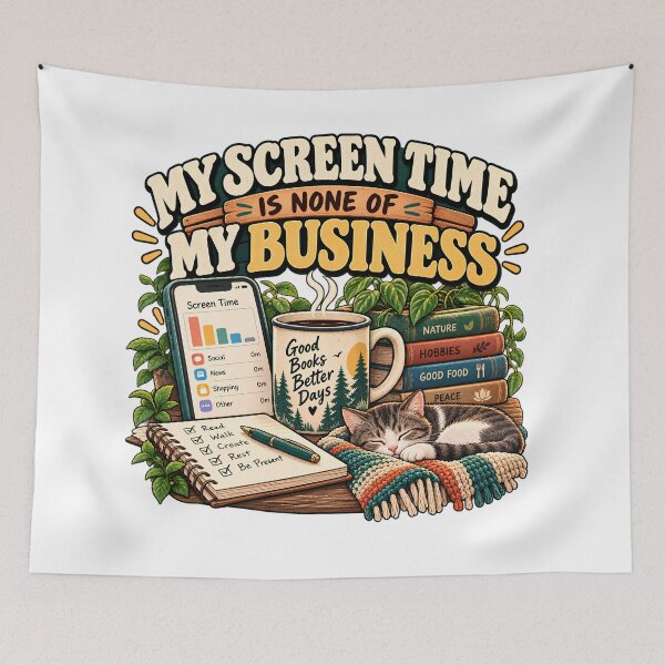 Item preview, My Screen Time Is None of My Business – Analog Life Humor designed and sold by FindYouByZ.