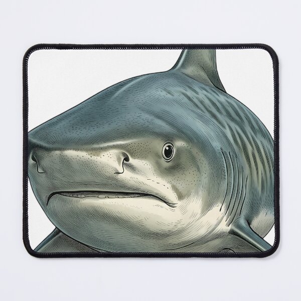 Item preview, Vintage Naturalist Tiger Shark Portrait — Antique Shark Art designed and sold by Catch333.