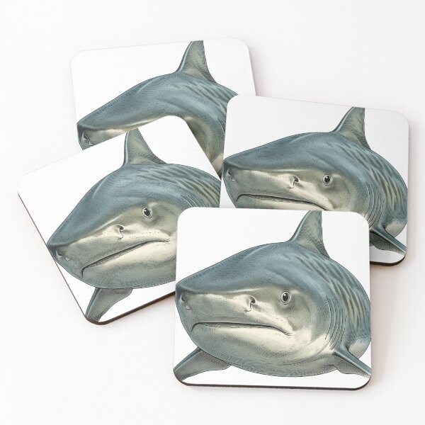Item preview, Vintage Naturalist Tiger Shark Portrait — Antique Shark Art designed and sold by Catch333.