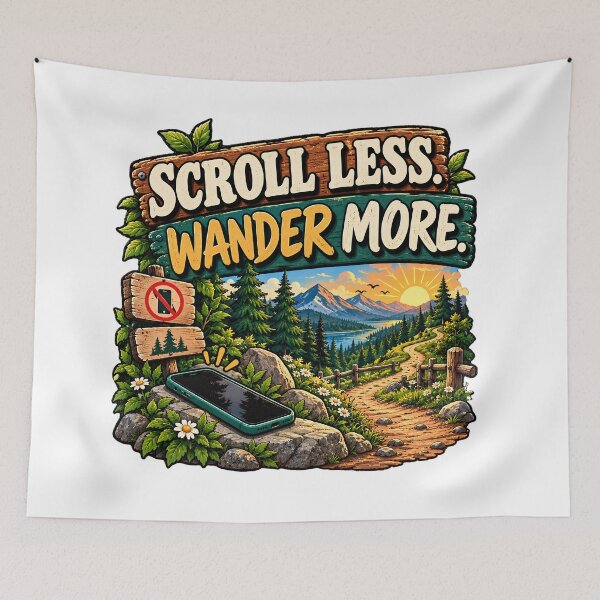 Item preview, Scroll Less Wander More – Offline Outdoor Adventure designed and sold by FindYouByZ.