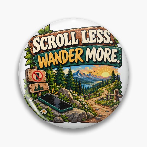 Item preview, Scroll Less Wander More – Offline Outdoor Adventure designed and sold by FindYouByZ.