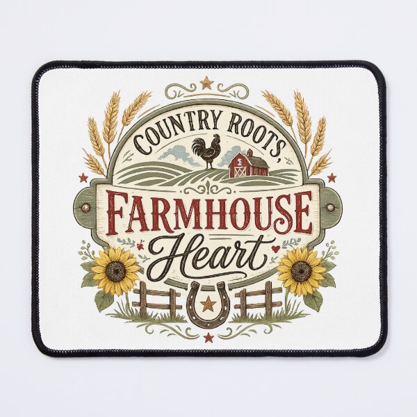 Item preview, Country Roots Farmhouse Heart Rustic Farm Life Country Living Design designed and sold by inkoutninja.