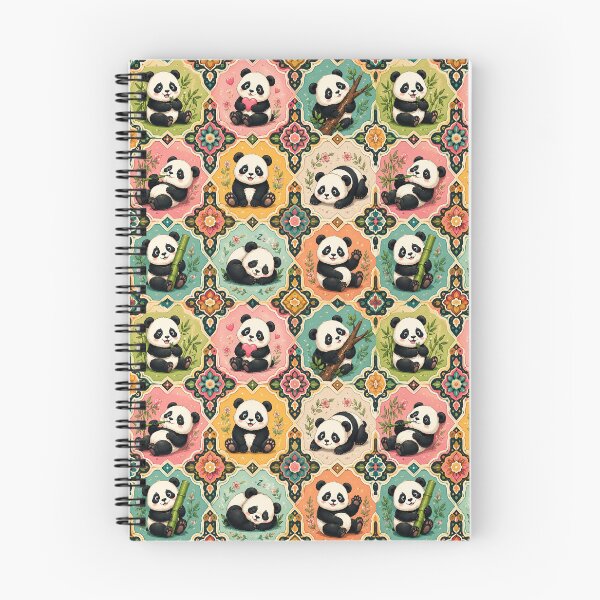 Item preview, Cute Panda Tessellation – Kawaii Panda Bears in Colorful Decorative Patterns designed and sold by vinothmech53.