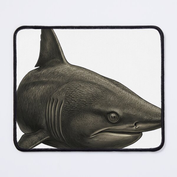Item preview, Vintage Naturalist Basking Shark Portrait — Antique Shark Art designed and sold by Catch333.