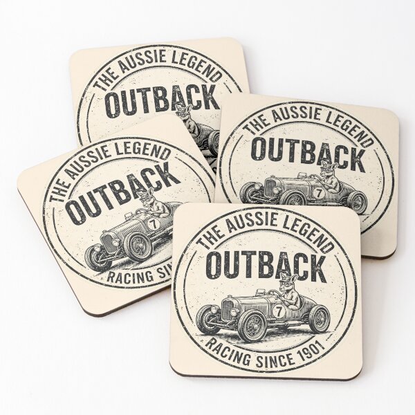 Item preview, Aussie Legend Outback Kangaroo Vintage Racer designed and sold by Yellowriversss.