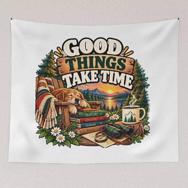 Item preview, Good Things Take Time – Slow Living Analog Weekend designed and sold by FindYouByZ.