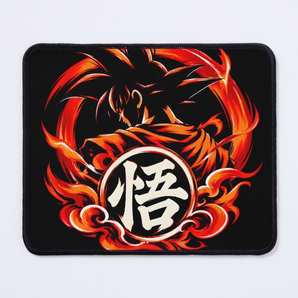 Item preview, Goku Fiery Japanese Brushstroke Anime Emblem designed and sold by QubekShop.