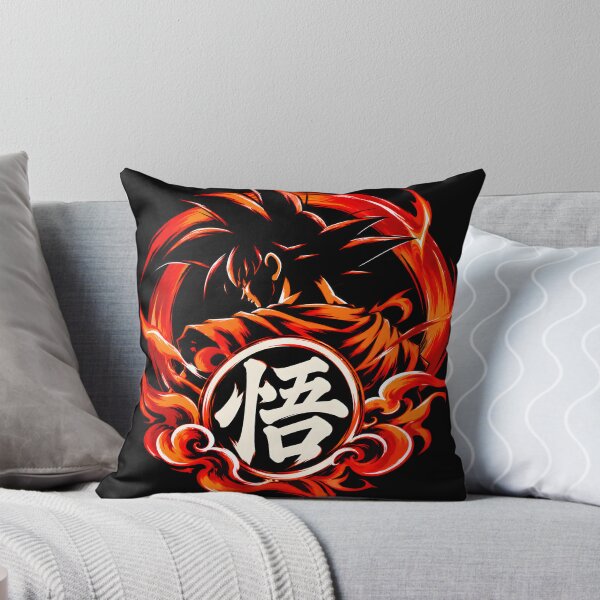 Artikelvorschau, Goku – Feuriges japanisches Anime-Emblem im Pinselstrich-Stil entworfen und verkauft von QubekShop.