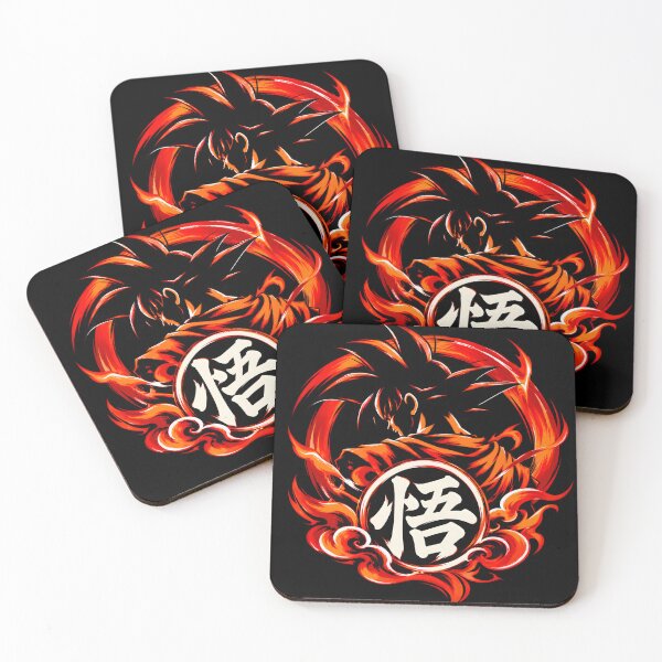 Artikelvorschau, Goku – Feuriges japanisches Anime-Emblem im Pinselstrich-Stil entworfen und verkauft von QubekShop.