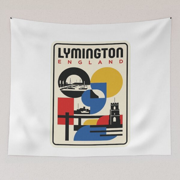 Item preview, Retro Lymington Bauhaus Geometric Skyline designed and sold by k3rstman1.
