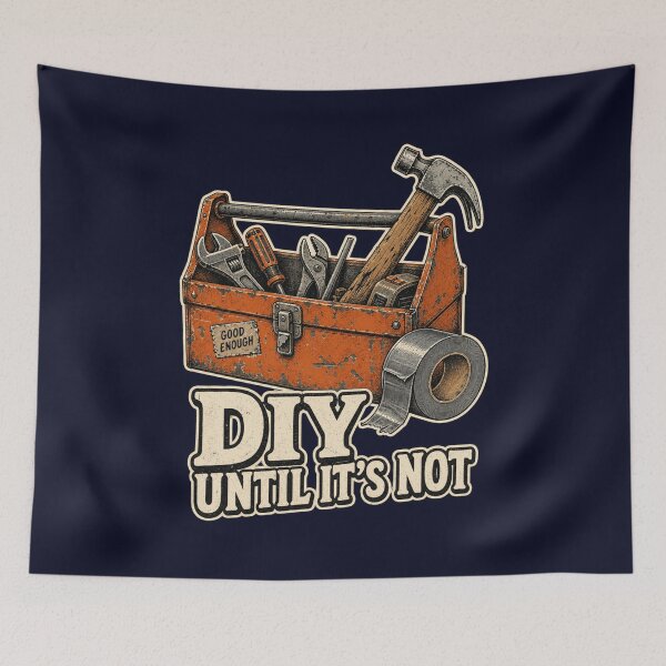 Item preview, DIY Until It's Not Shirt, Funny Homeowner T-Shirt, DIY Humor Tee, Funny Home Improvement Gift Shirt, Vintage Toolbox Graphic designed and sold by TshirtsLabs.